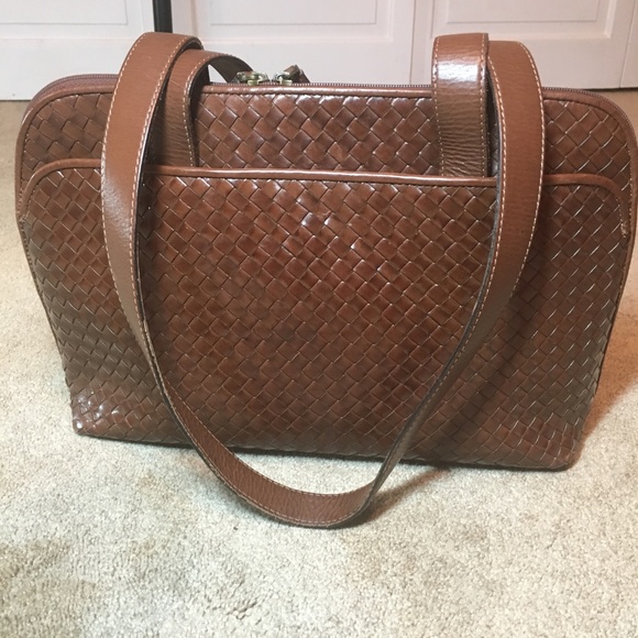 Orvis Gokey woven lthr shldr bag - Picture 3 of 9